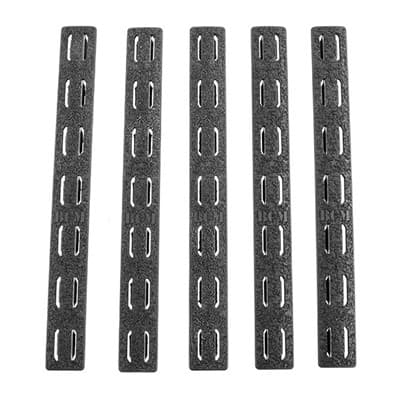 Ar-15 Keymod Rail Panel Kit 5-Pack Rubber - Rail Panel Kit 5-Pack Keymod Rubber Black 5.5"