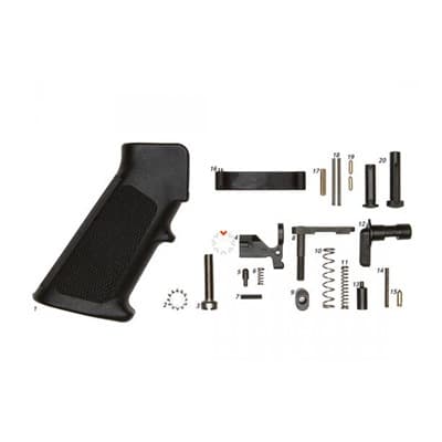 Ar-15 Mil-Spec Lower Parts Kit W/ Grip, No Trigger