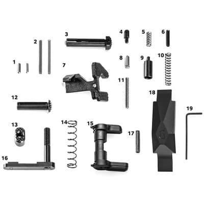 Ar-15 Ultra Duty Lower Parts Kits - Ar-15 Ultra Duty Lower Parts Kit Black