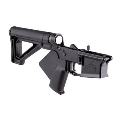 M4e1 Featureless Lower Complete W/ Fixed Stock - M4e1 Featureless Comp Lower W/Fixed Carb Stock For Ar-15 Blk