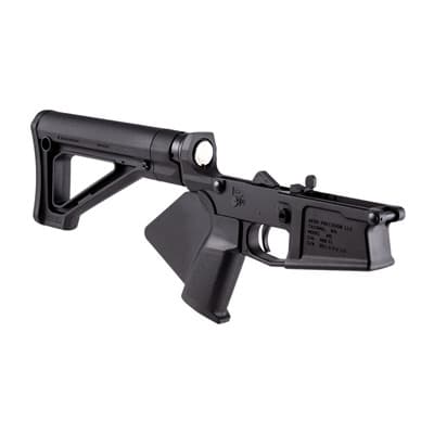 Ar .308 M5 Featureless Lower Complete W/ Magpul Fixed Stock - M5 Featureless Comp Lower W/Fixed Carb Stock For Ar .308 Blk