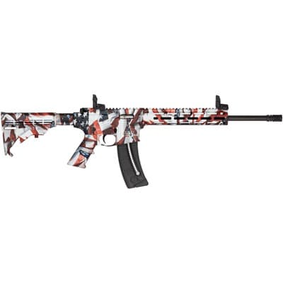 Smith & Wesson M&P 15-22 Sport Flag 22 Long Rifle Semi-Auto Rifle - M&P 15-22 Sport Flag 22 Lr 16.5" Bbl (1)25rd Mag Rwb